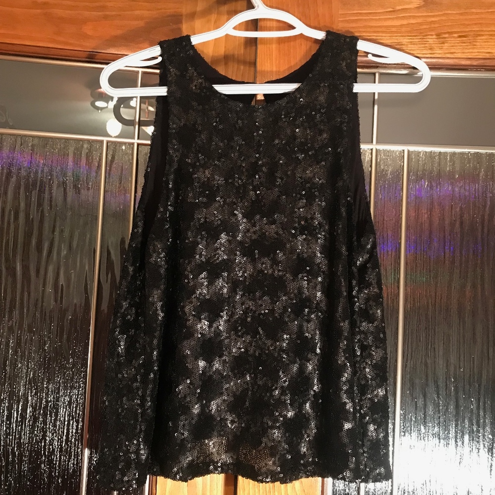 Open back sequin top